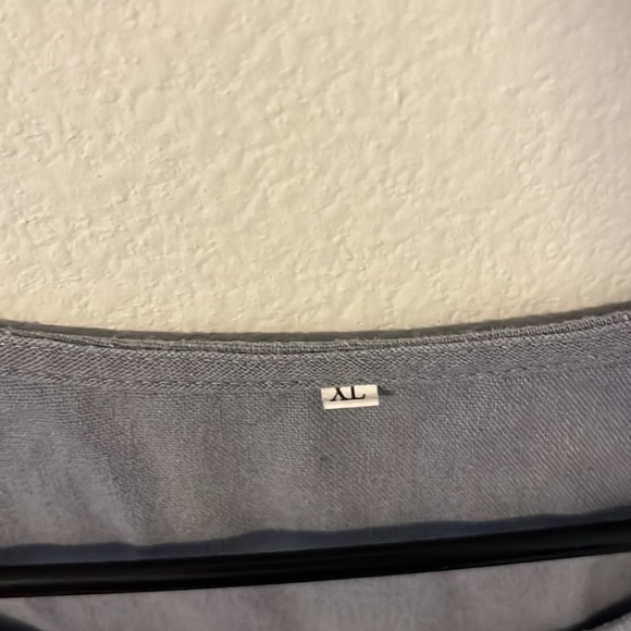 Blue/grey Short Sleeved Linen Dress | XL - Picture 4 of 6